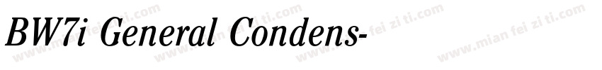 BW7i General Condens字体转换